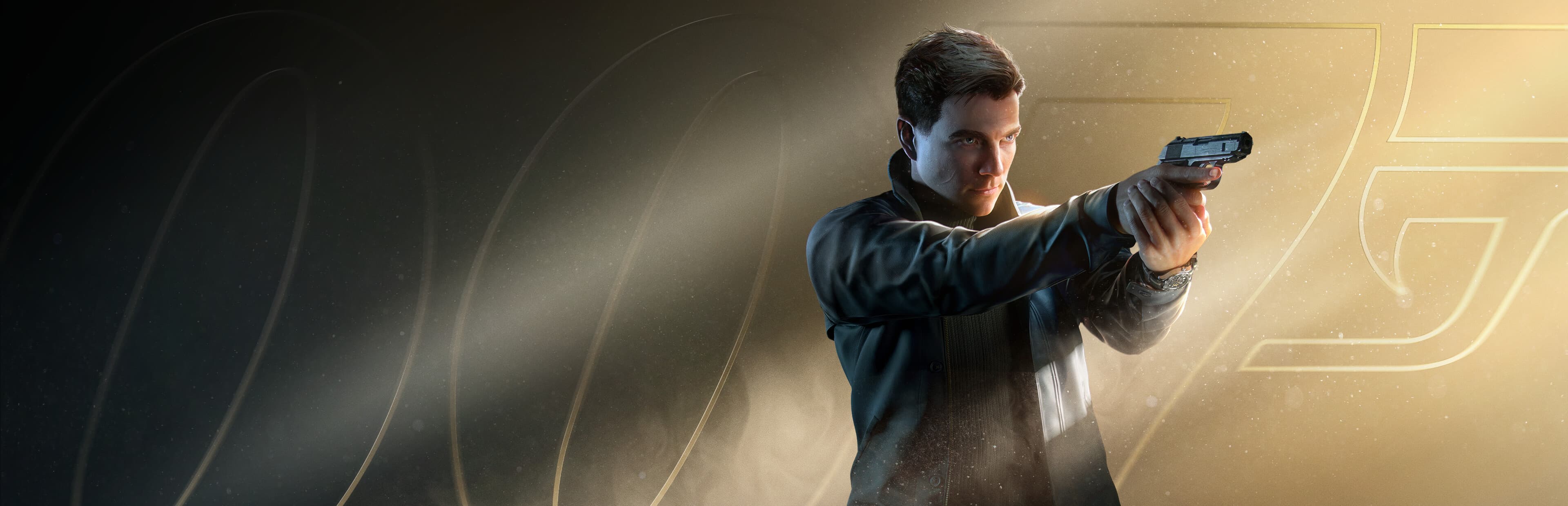 James Bond in 007 First Light standing in a stylish espionage setting