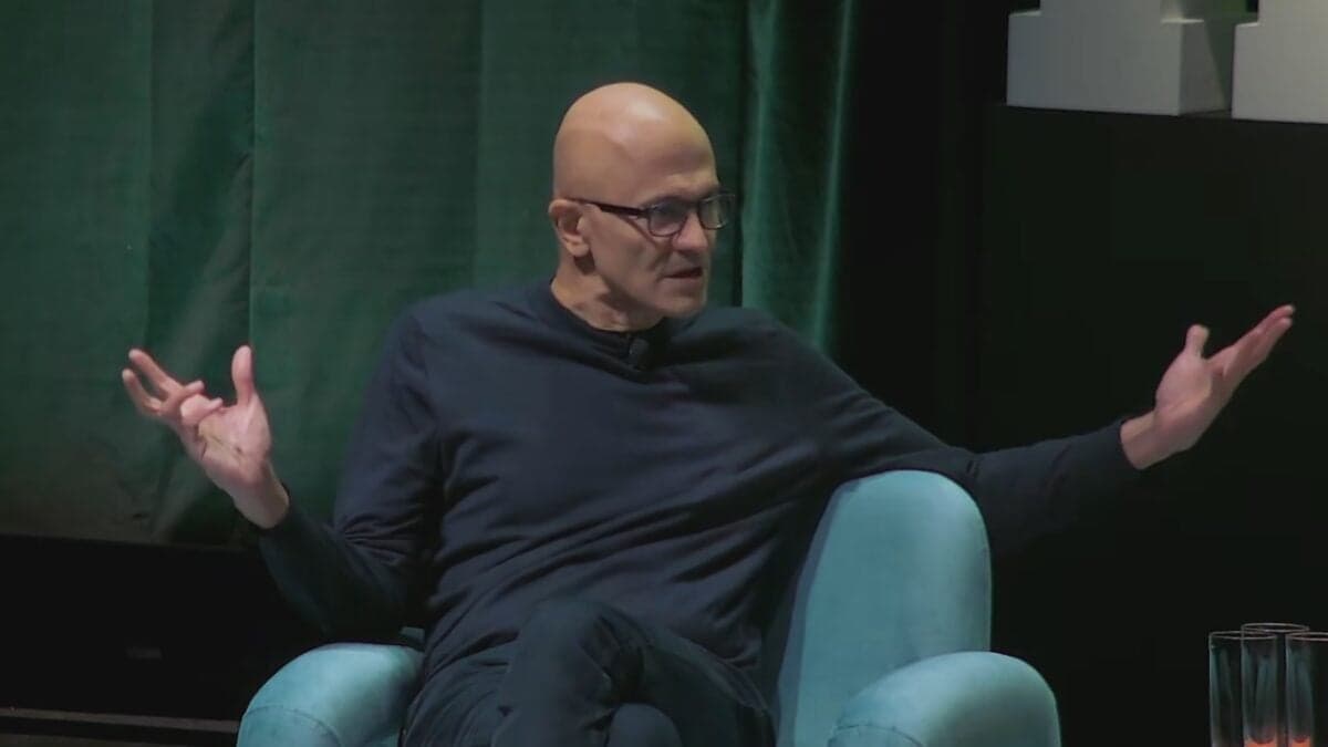 Microsoft CEO Satya Nadella speaking at a live event about Xbox business strategy