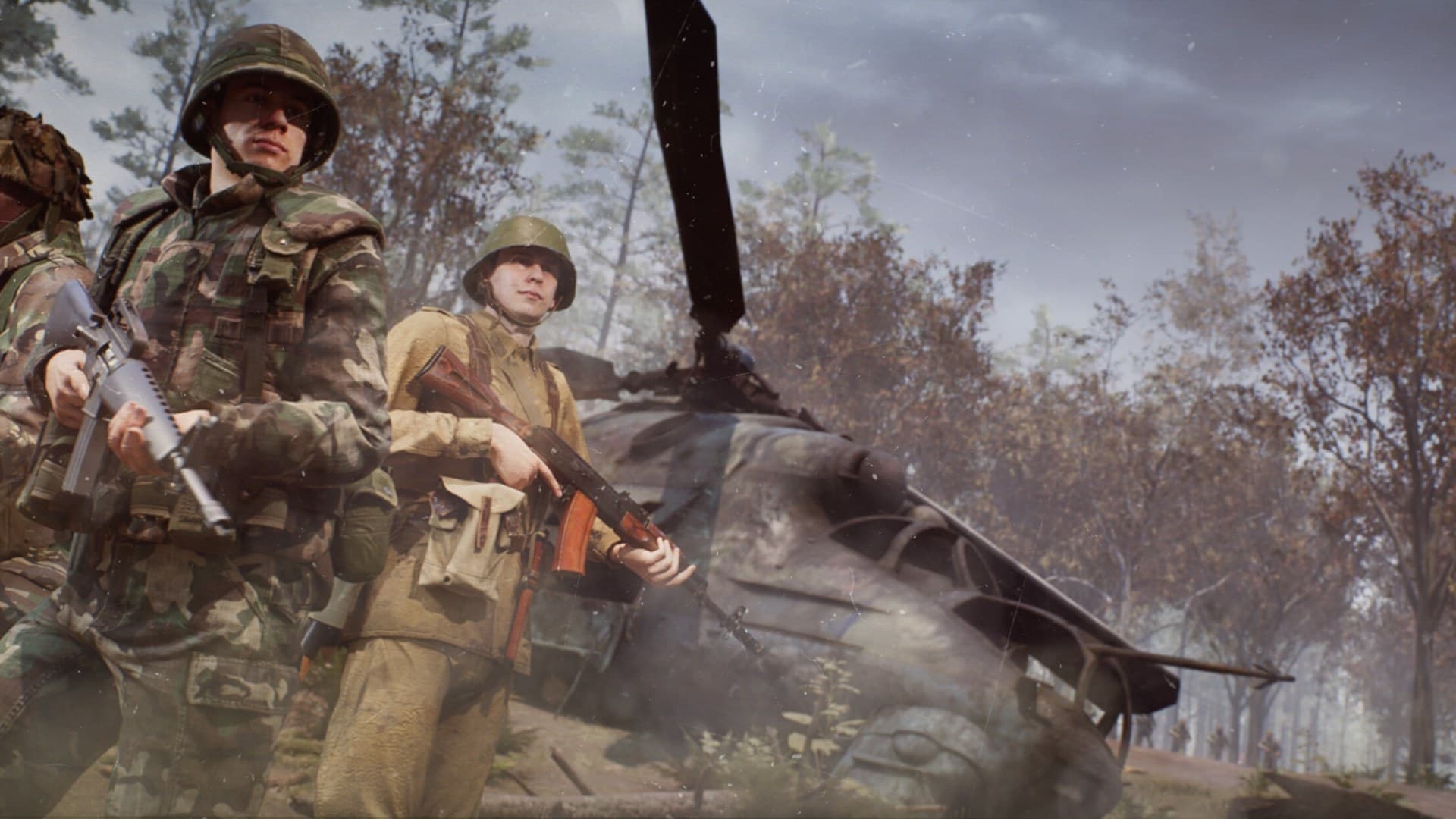 '83 tactical multiplayer shooter with soldiers and military vehicles in combat