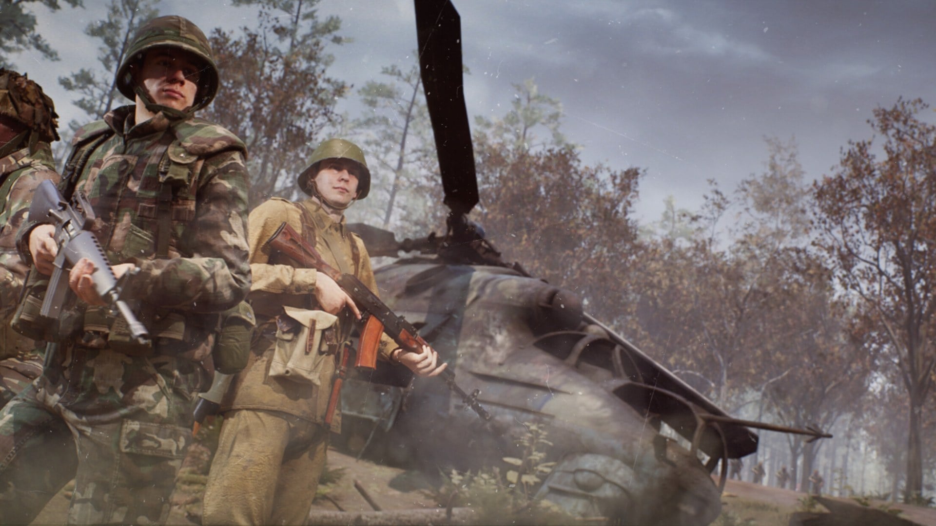 '83 tactical multiplayer shooter with soldiers and military vehicles in combat
