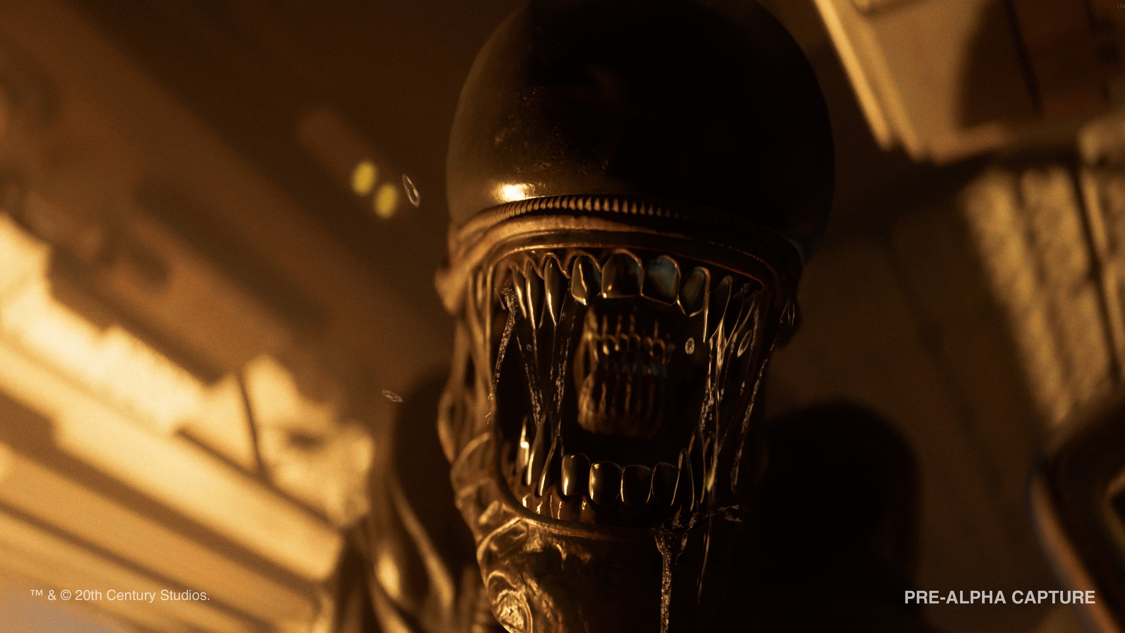 Alien Isolation 2 Xenomorph stalking through a dark corridor in gameplay