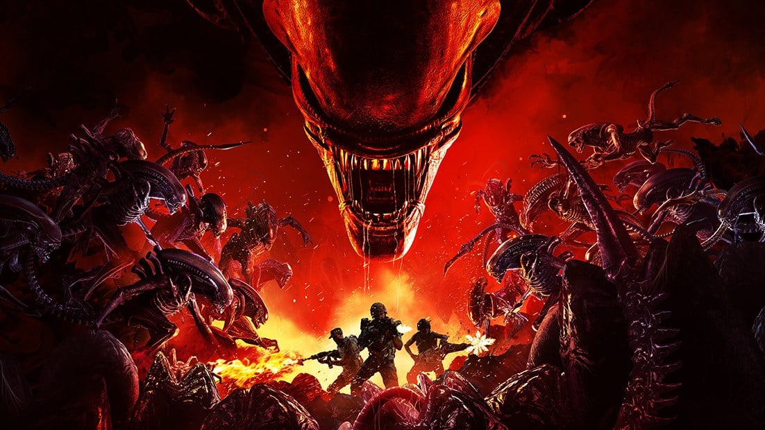 Aliens Fireteam Elite colonial marines fighting xenomorphs in dark corridor gameplay