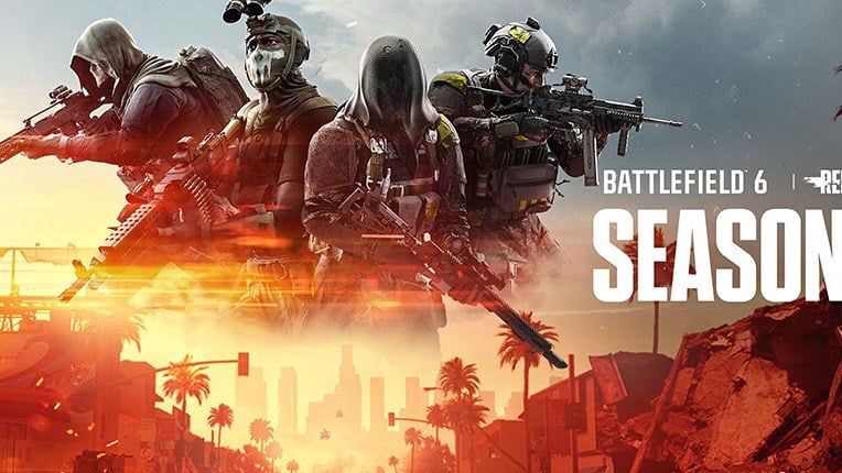 Battlefield 6 soldier deploying into match with HUD elements visible on screen