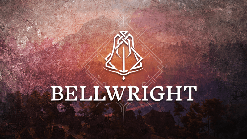 Bellwright village scene with NPCs and interactive elements
