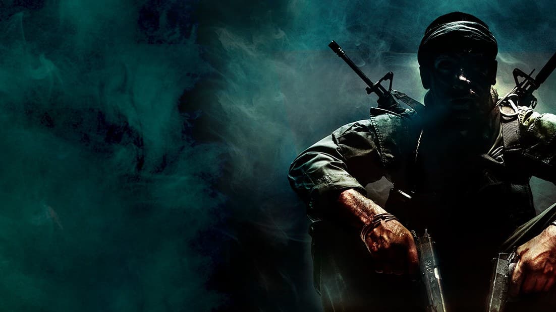 Call of Duty Black Ops multiplayer gameplay screenshot showing soldiers in combat