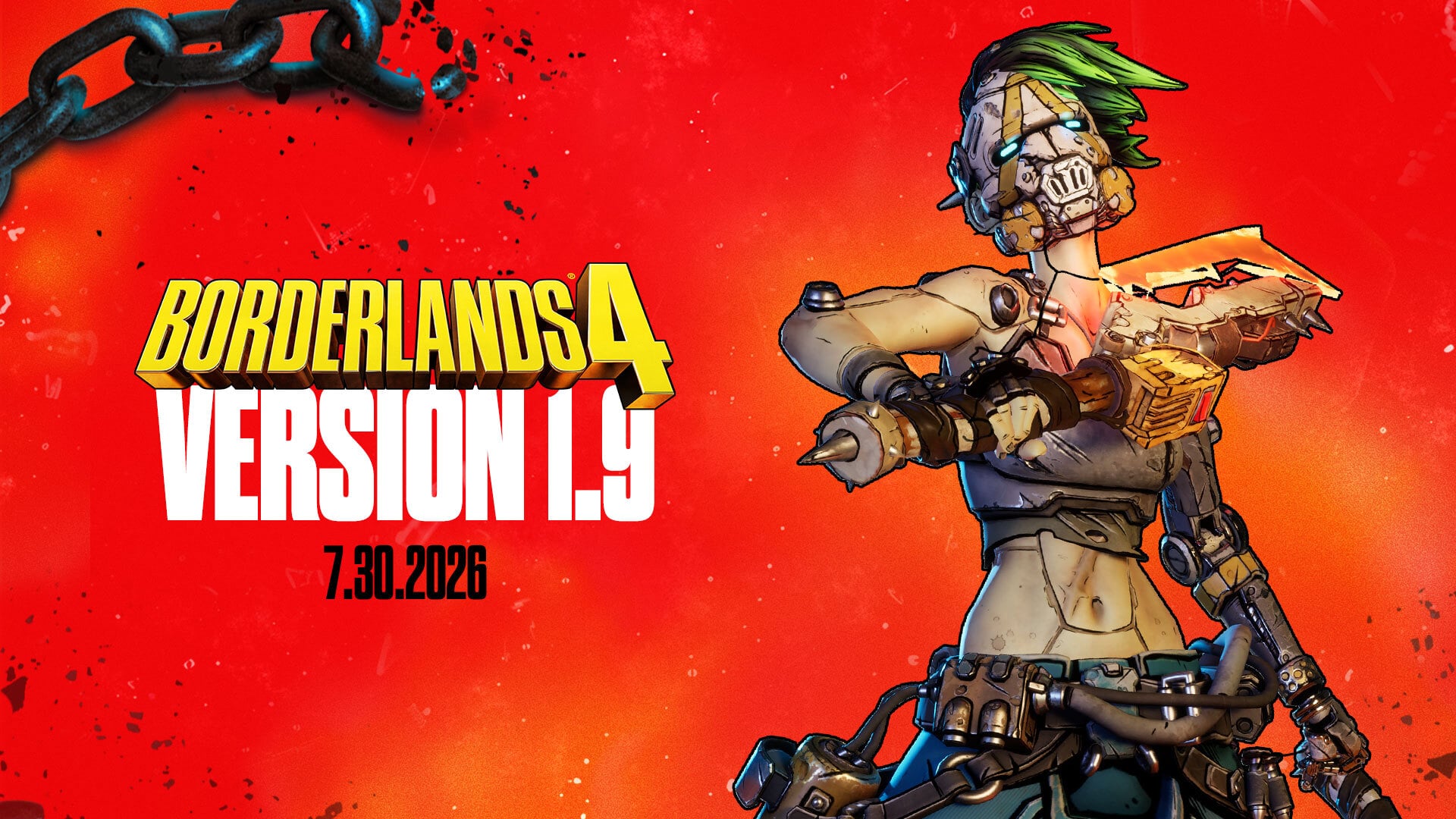 Borderlands 4 vault hunter facing Pearlescent weapon loot in desert arena setting