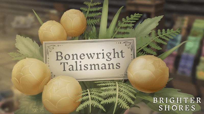 Brighter Shores Bonewright talisman crafting interface at Hopeforest Greenhouse