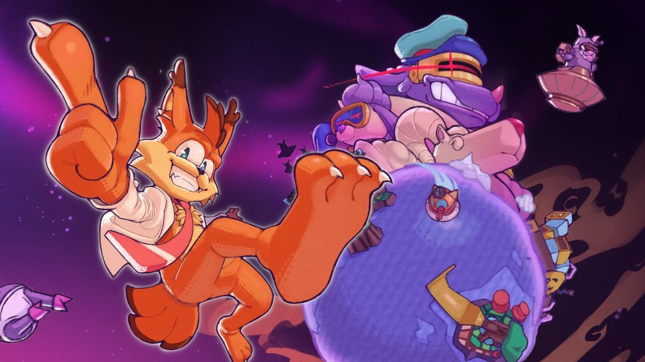 Bubsy 4D key art