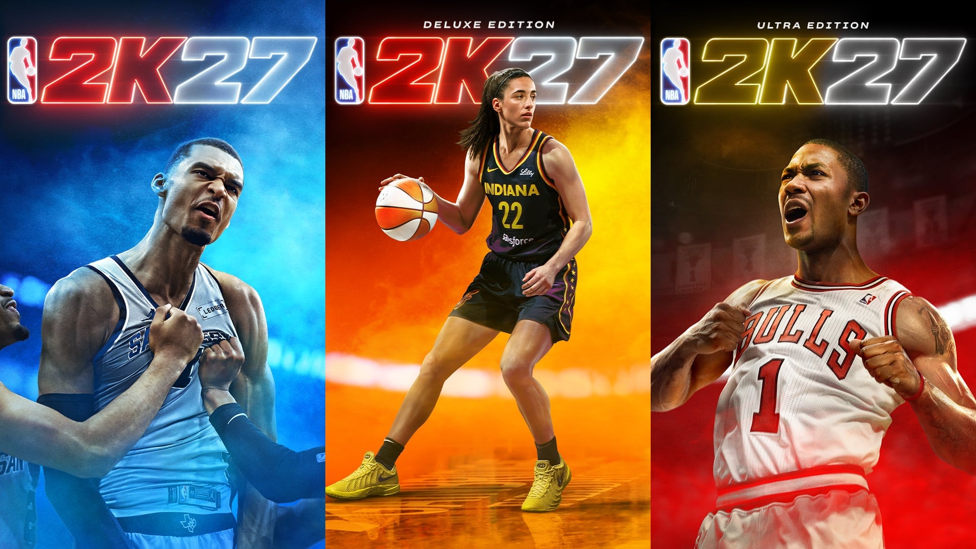 NBA 2K27 Deluxe Edition cover art featuring Caitlin Clark of the Indiana Fever