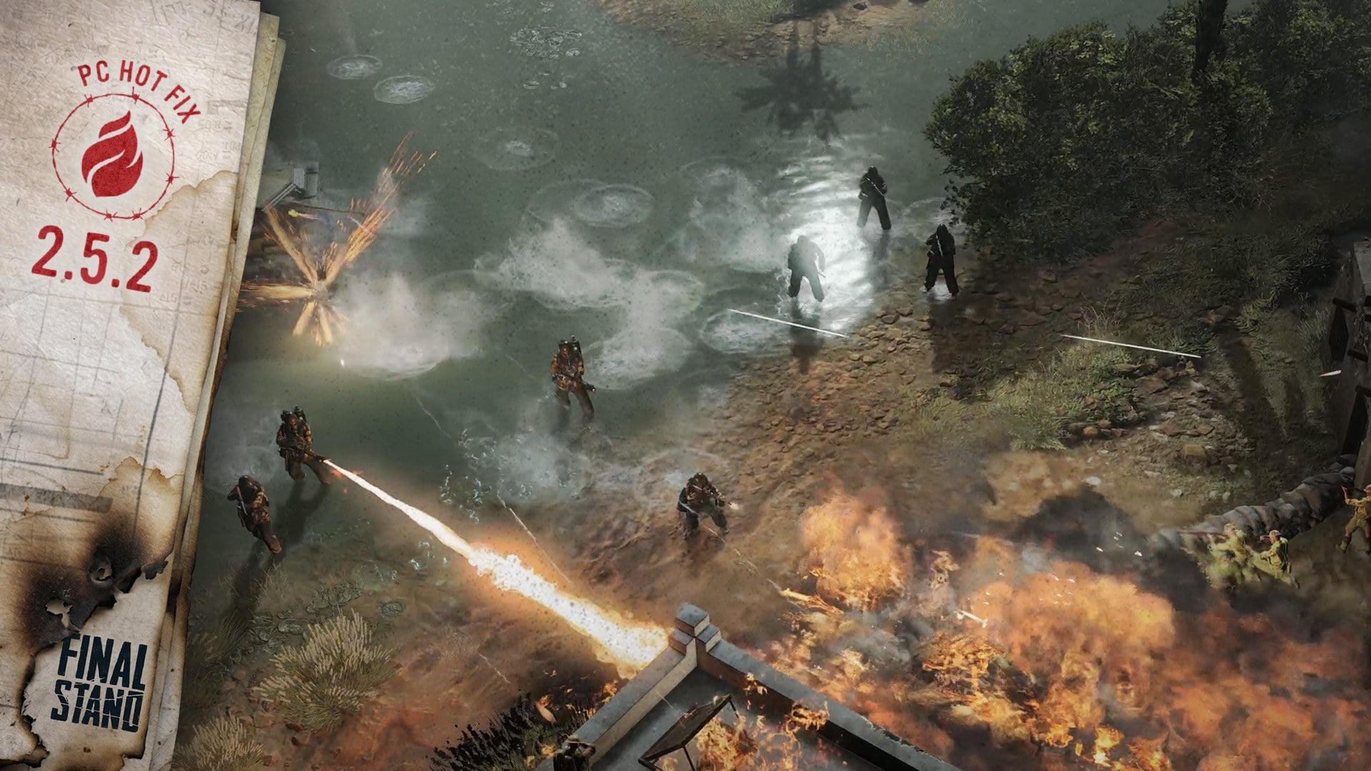 Company of Heroes 3 soldiers in defensive positions during Final Stand mode gameplay.