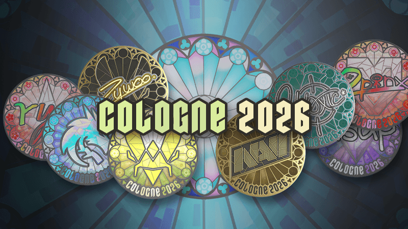 Counter-Strike 2 Cologne 2026 Major esports sticker showcase menu
