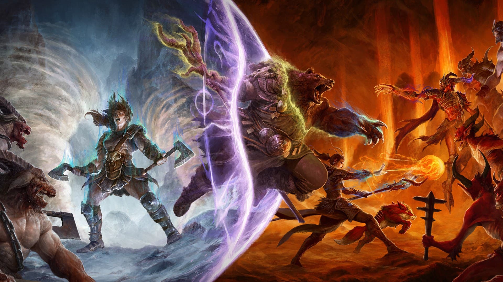 Diablo 4 key art showing Lilith surrounded by dark demonic imagery