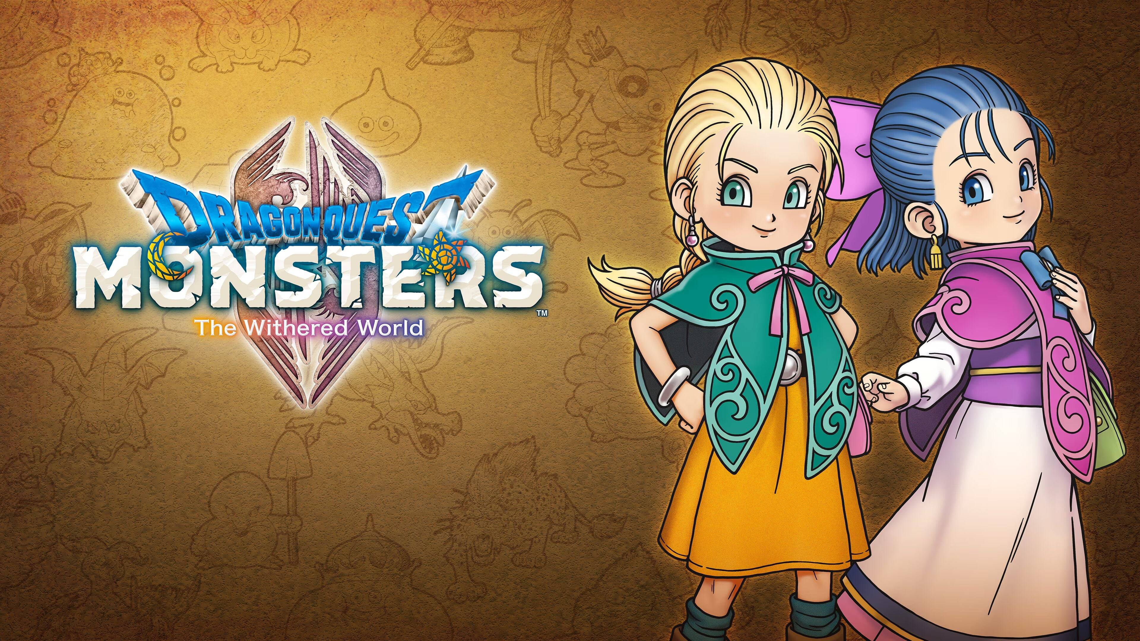 Dragon Quest Monsters The Withered World protagonists Bianca and Nera with monsters