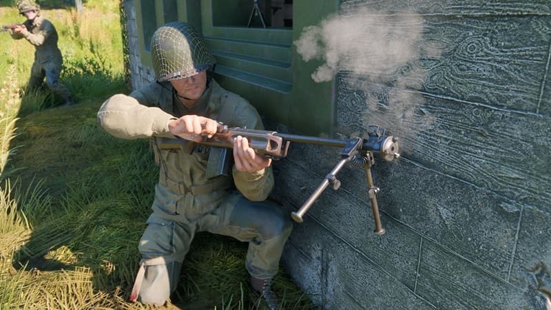 Enlisted soldiers in combat with Soviet and German uniforms on a battlefield.