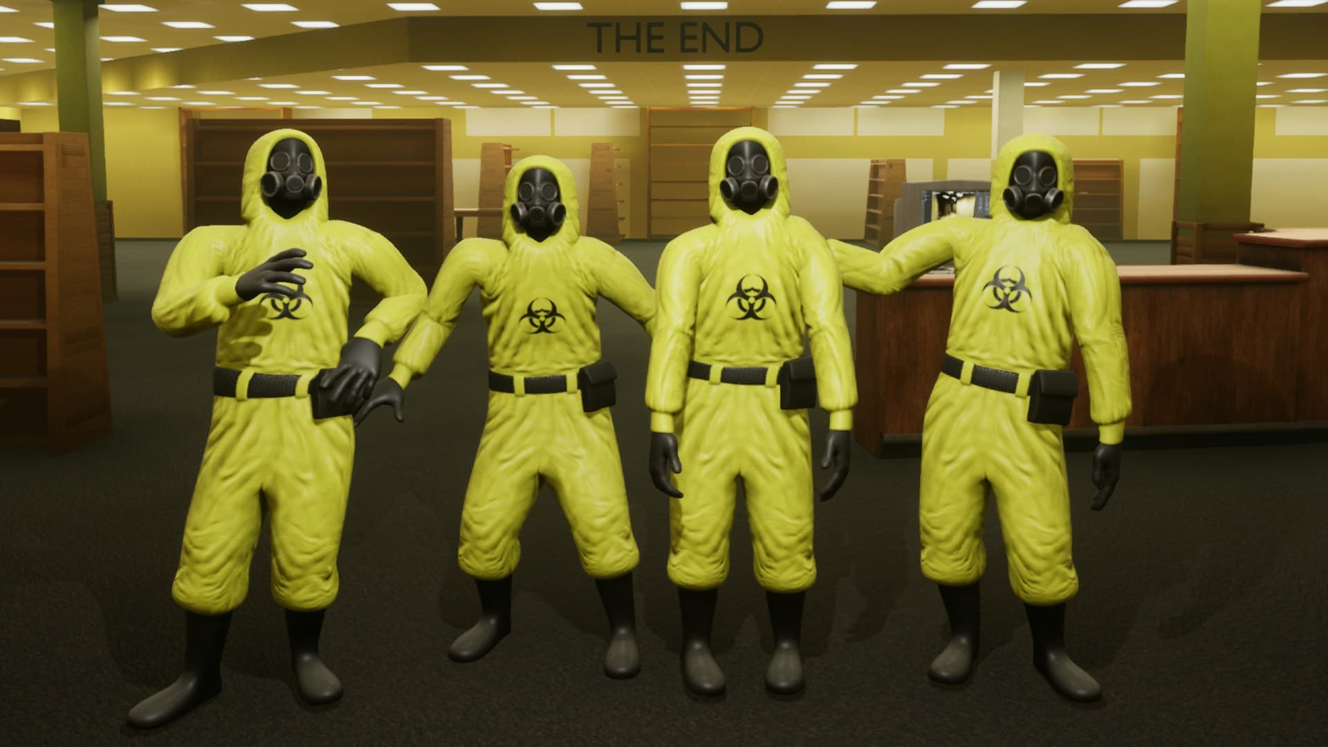 Escape the Backrooms liminal space environment with players exploring