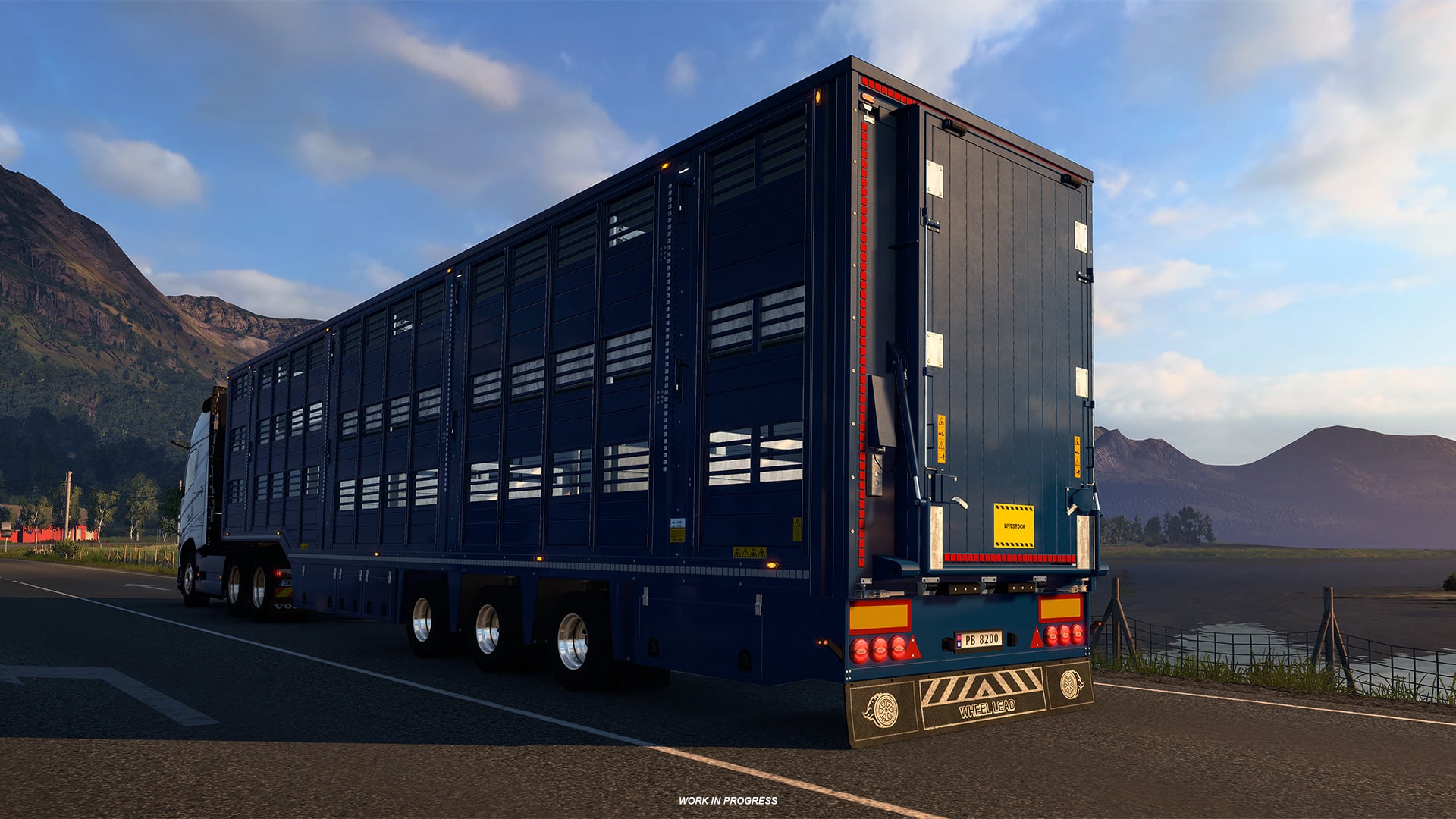 Euro Truck Simulator 2 new Livestock Trailer with dual wheels and modern design