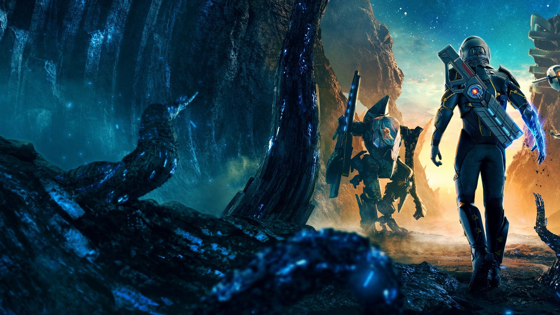 Jun Aslan and companions in Exodus sci-fi RPG gameplay screenshot