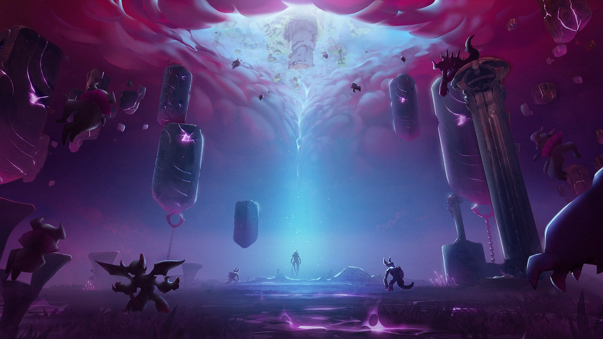 Farever Nightling invasion update art featuring the Rifts world event and City of Ramburg region