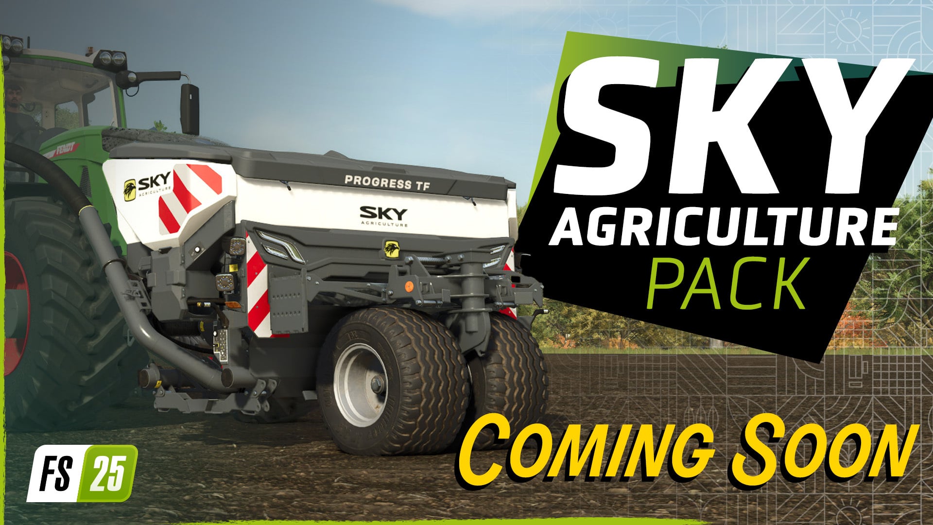 Farming Simulator 25 SKY Agriculture Pack implements in field operations