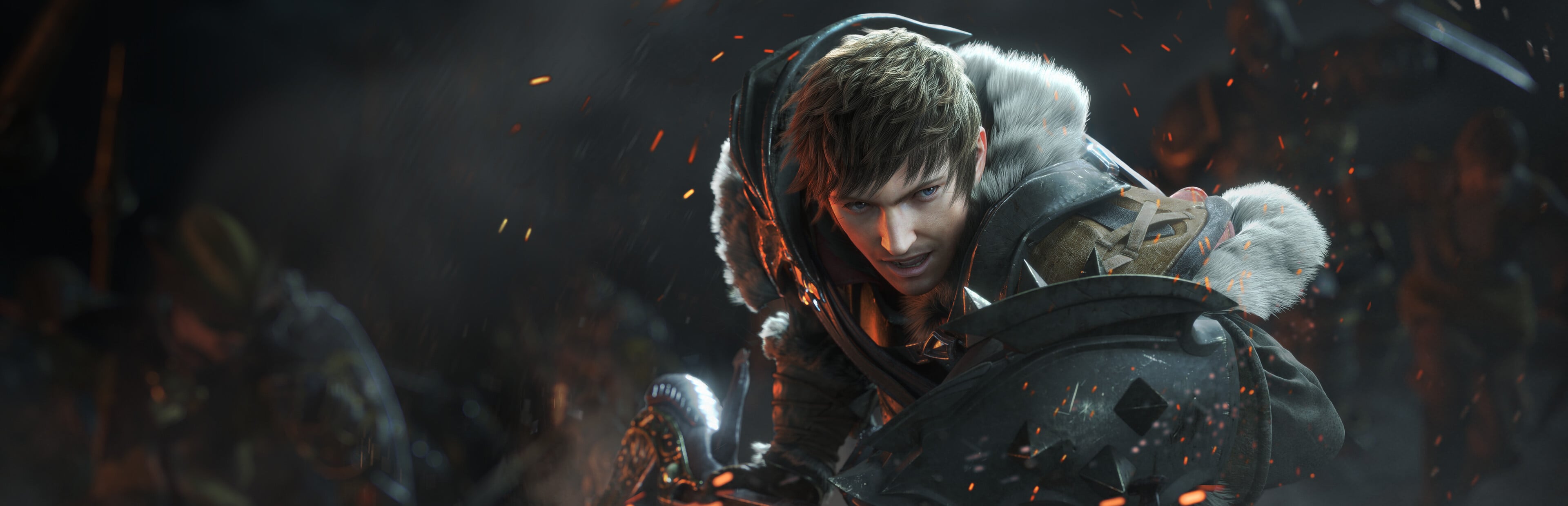 Final Fantasy XIV Dawntrail key art featuring Wuk Lamat and the Tuliyollal landscape