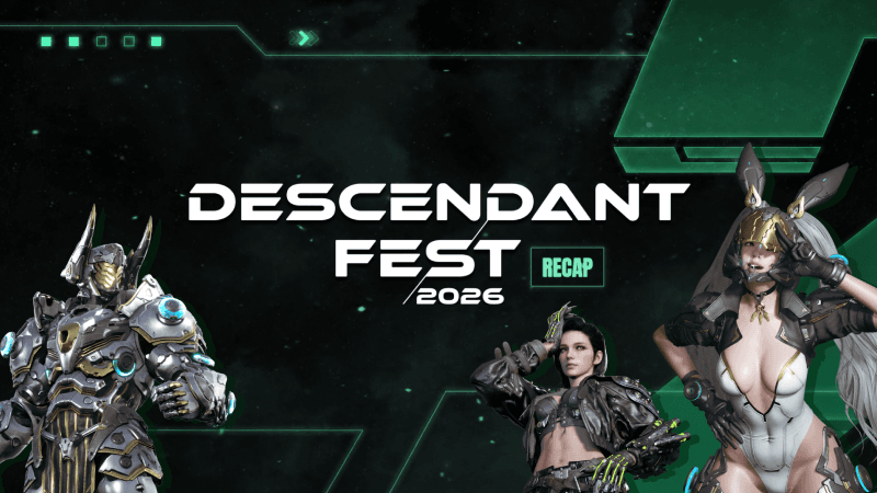 The First Descendant 2nd Anniversary celebration artwork with Descendants in vacation-themed cosmetics