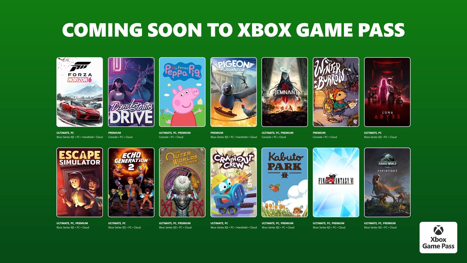 Xbox Game Pass key art