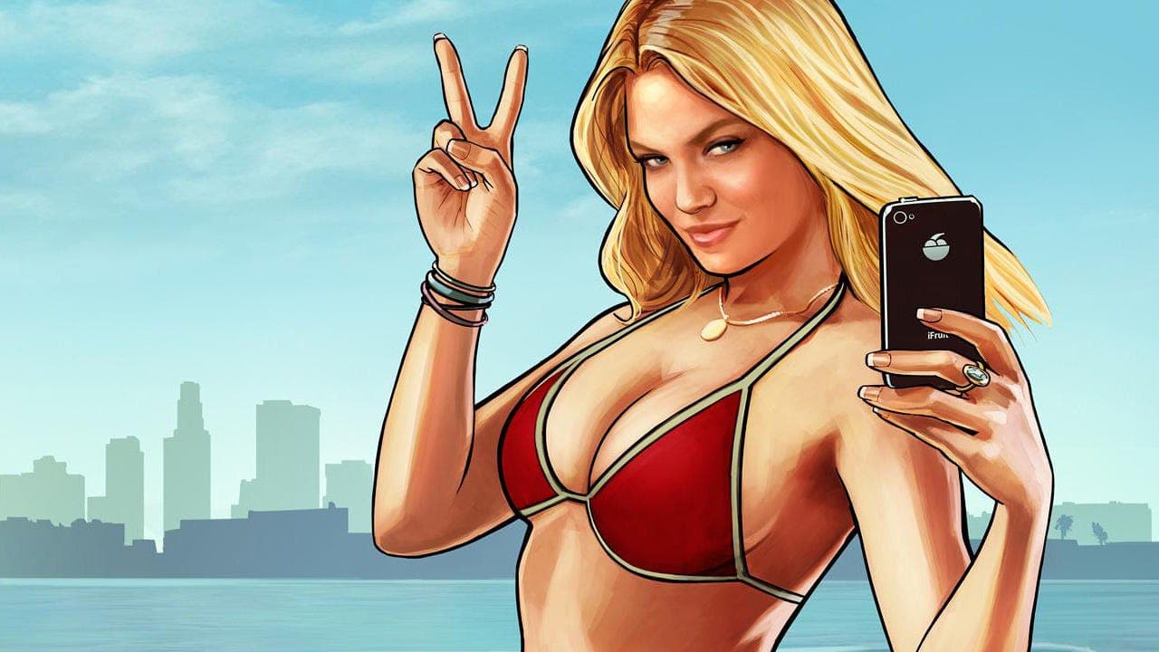 Grand Theft Auto 5 protagonists Michael Trevor and Franklin in Los Santos