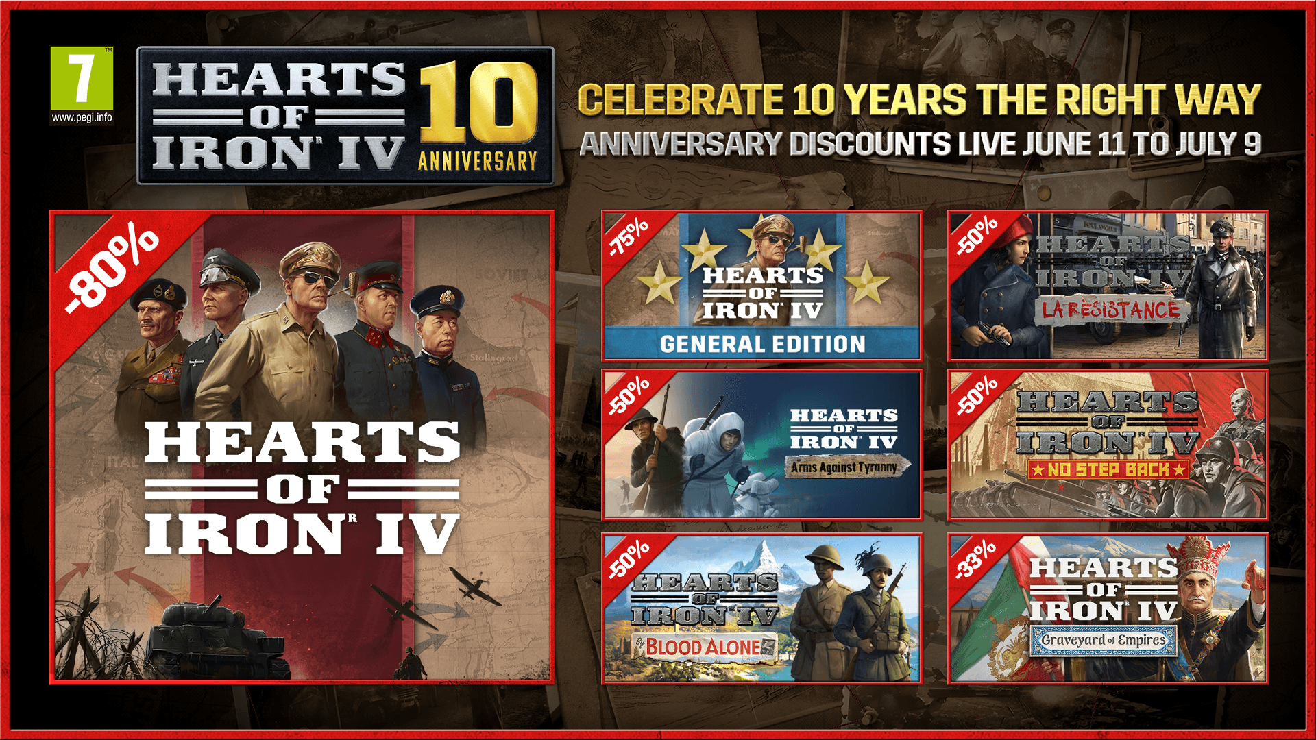 Hearts of Iron IV Thunder at our Gates expansion key art with Pacific theater map