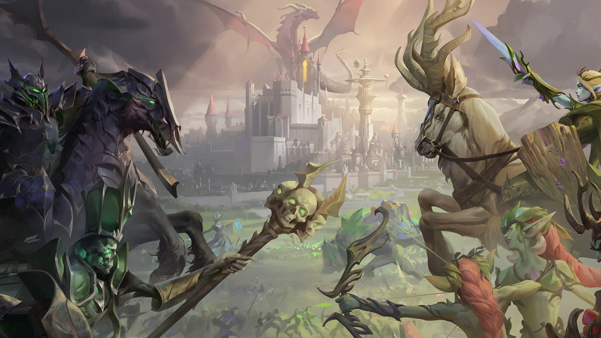 Heroes of Might and Magic Olden Era fantasy battlefield with heroes and creatures in combat