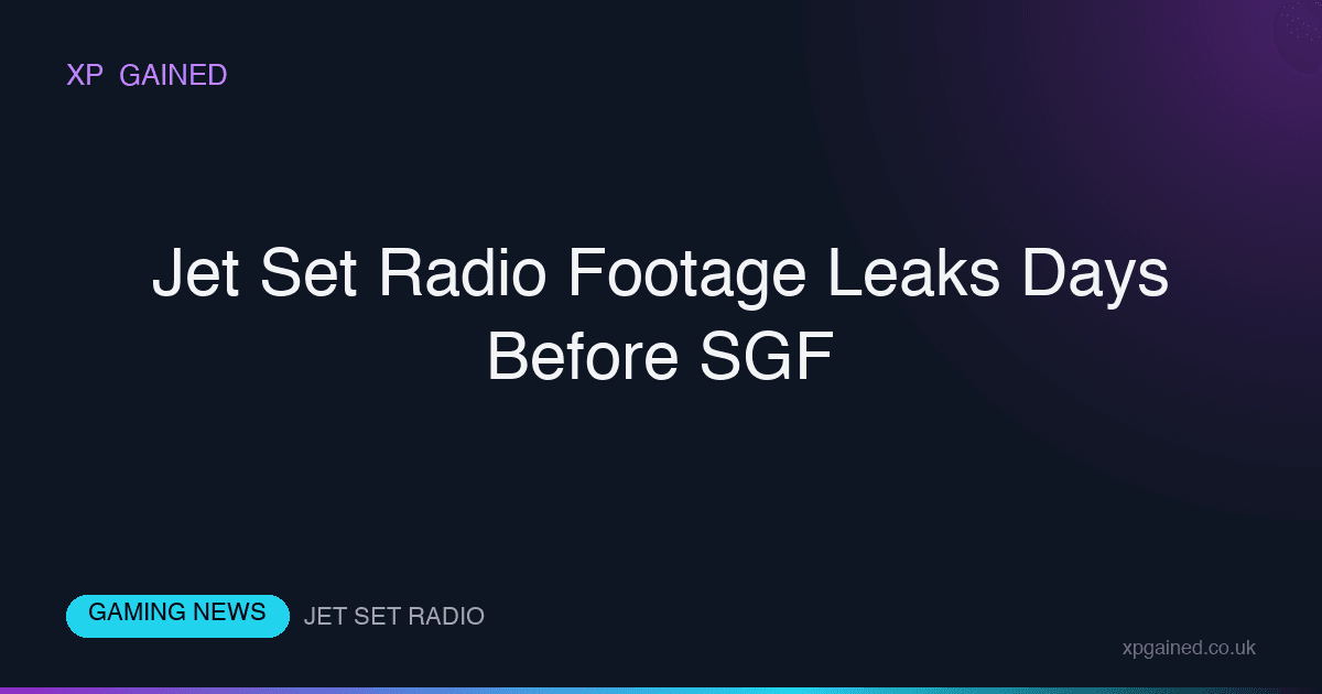 Jet Set Radio Footage Leaks Days Before SGF characters and urban setting