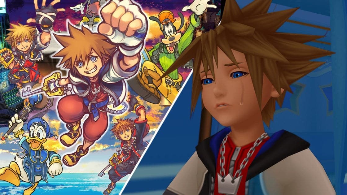 Kingdom Hearts Collection promotional artwork featuring Sora, Donald Duck, and other characters