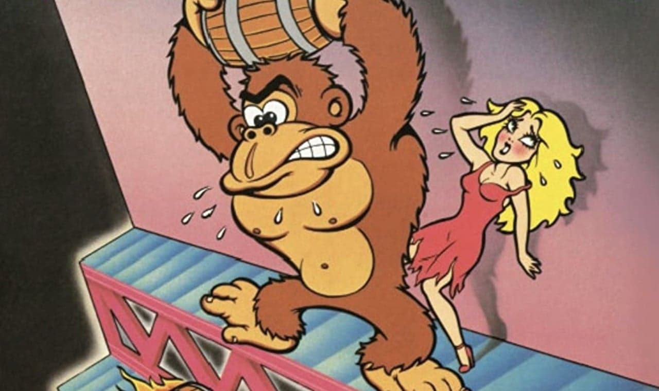 LEGO Donkey Kong Arcade cabinet set box art showing the 1981 game recreation