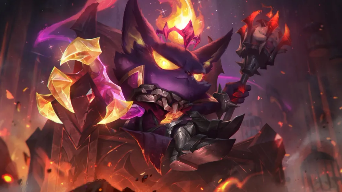 Bel'Veth the Empress of the Void in League of Legends, glowing with void energy.