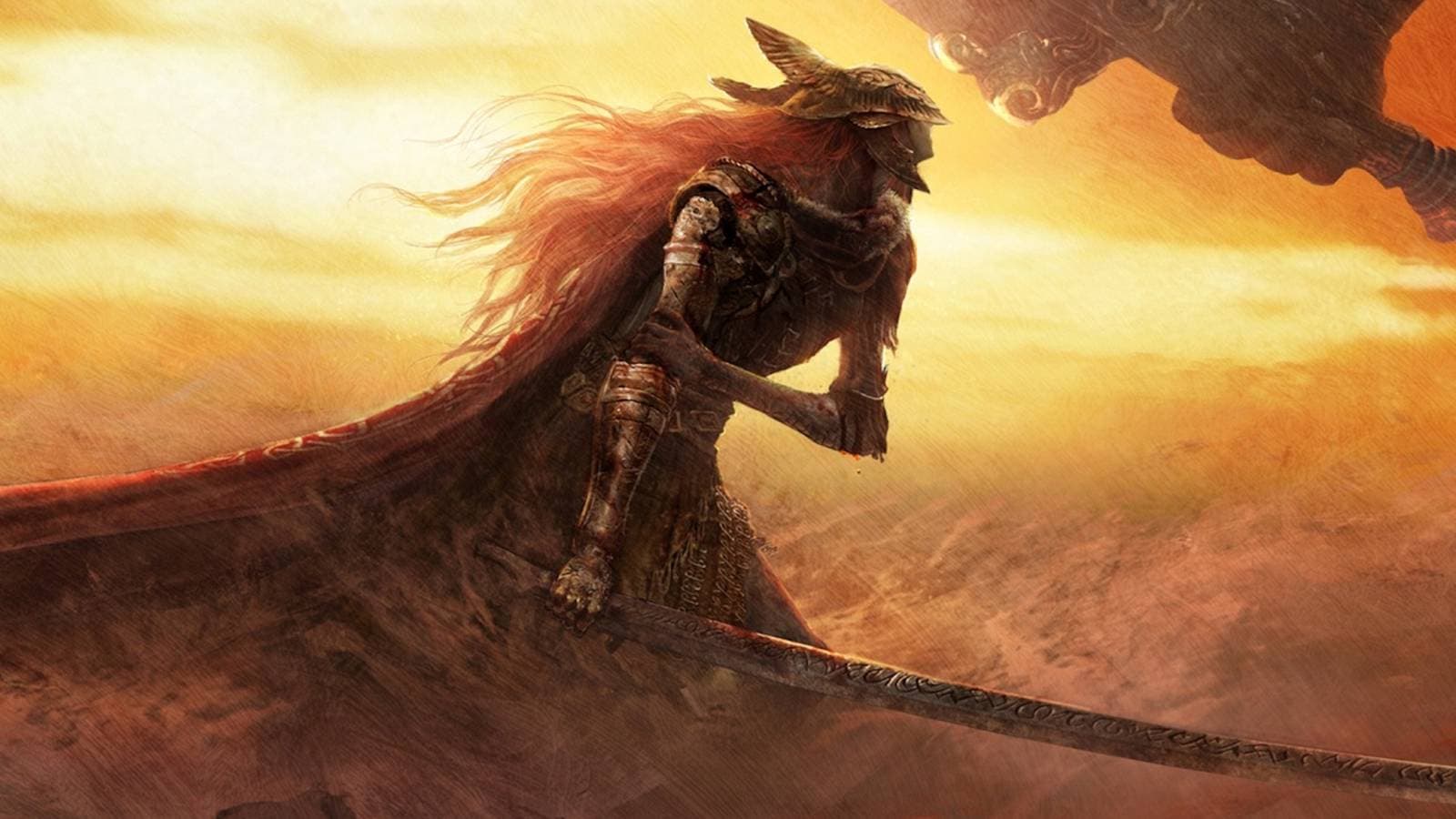Elden Ring key art featuring a Tarnished warrior in the Lands Between