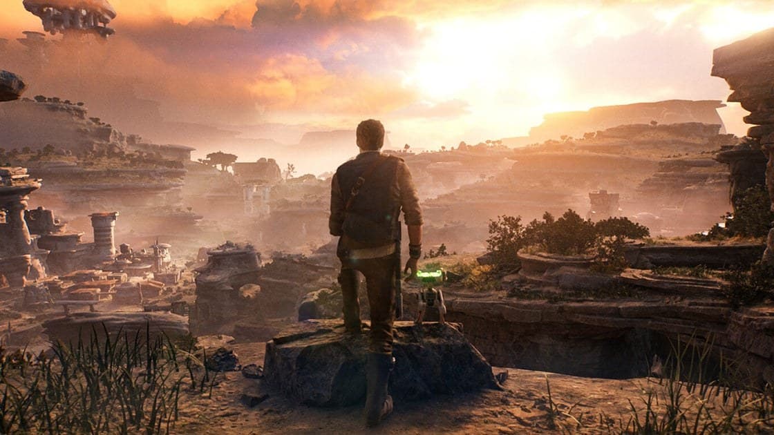 Star Wars Eclipse key art showing the High Republic era galaxy and Quantic Dream logo