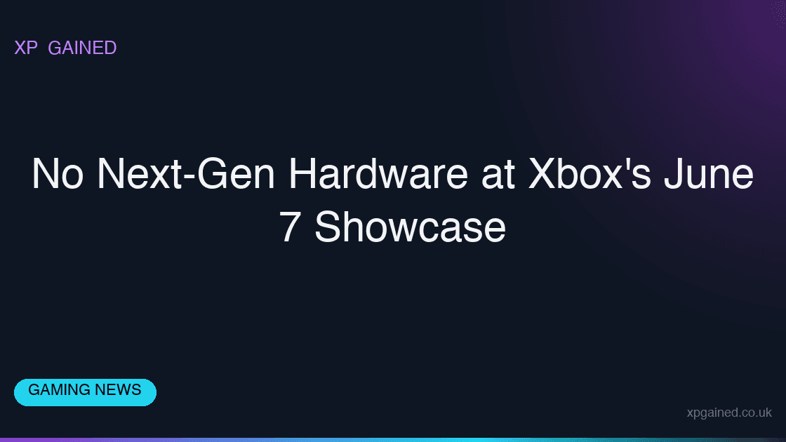 Xbox Games Showcase 2026 logo and stage setup with green branding