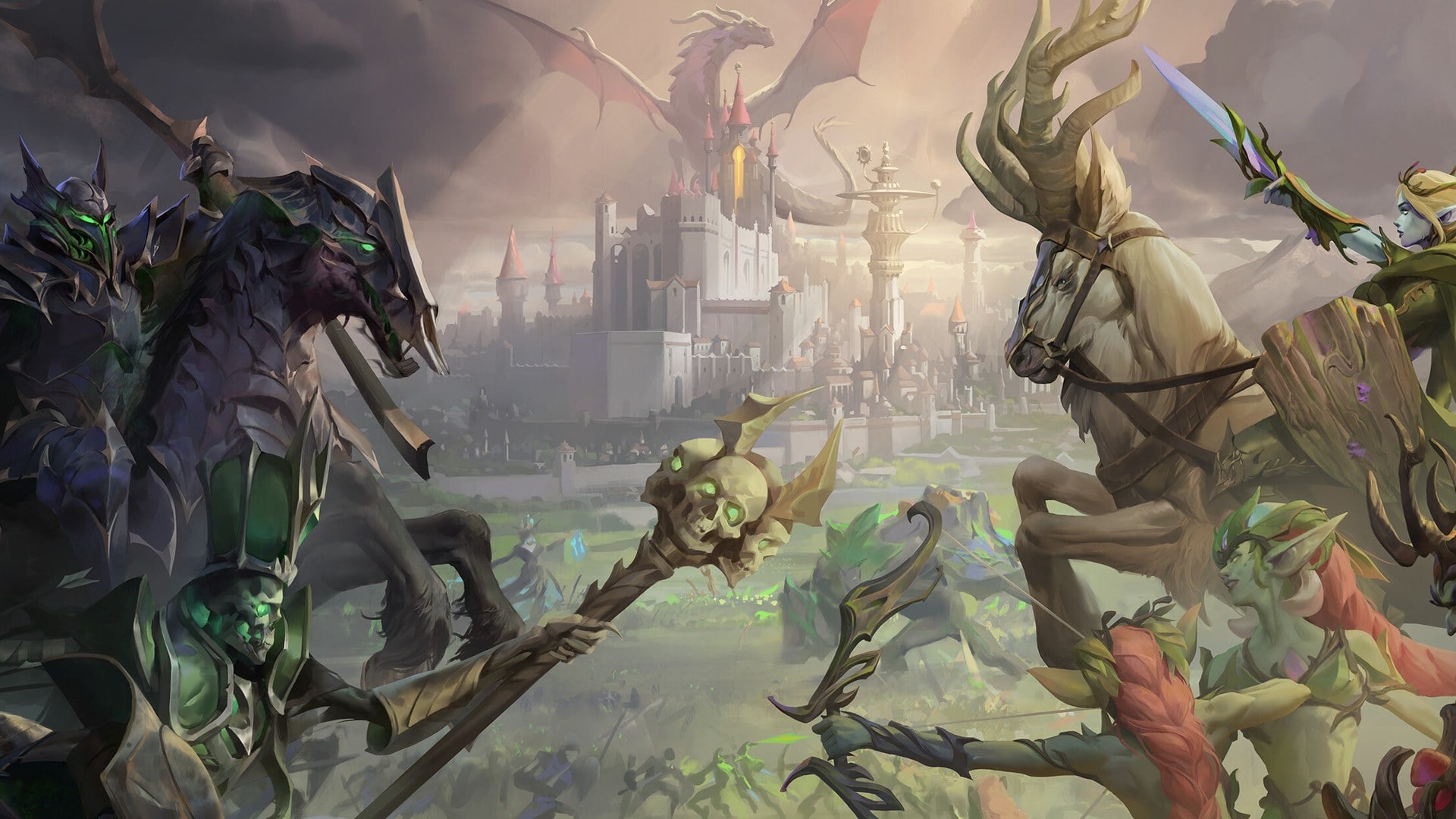 Heroes of Might and Magic: Olden Era battle scene with magical spellcasting effects.