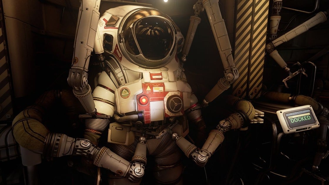 Ontos key art showing the Samsara moon hotel sci-fi setting by Frictional Games