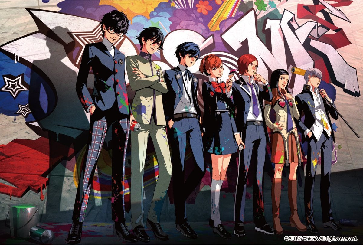 Persona 6 concept art style image featuring the series iconic aesthetic and characters