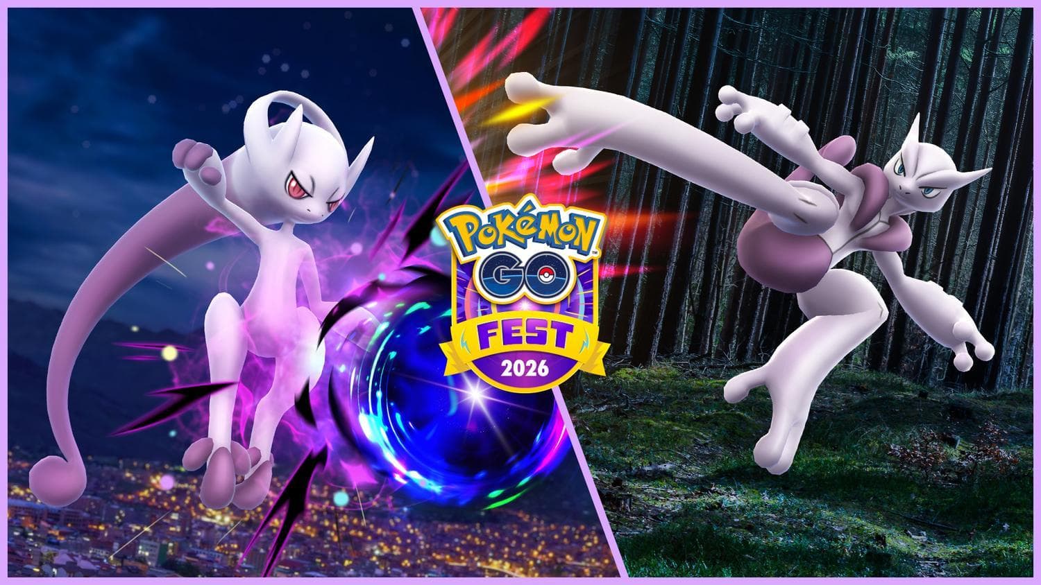 Mega Mewtwo Y displayed on Times Square billboards during Pokémon Go 10th anniversary raid event