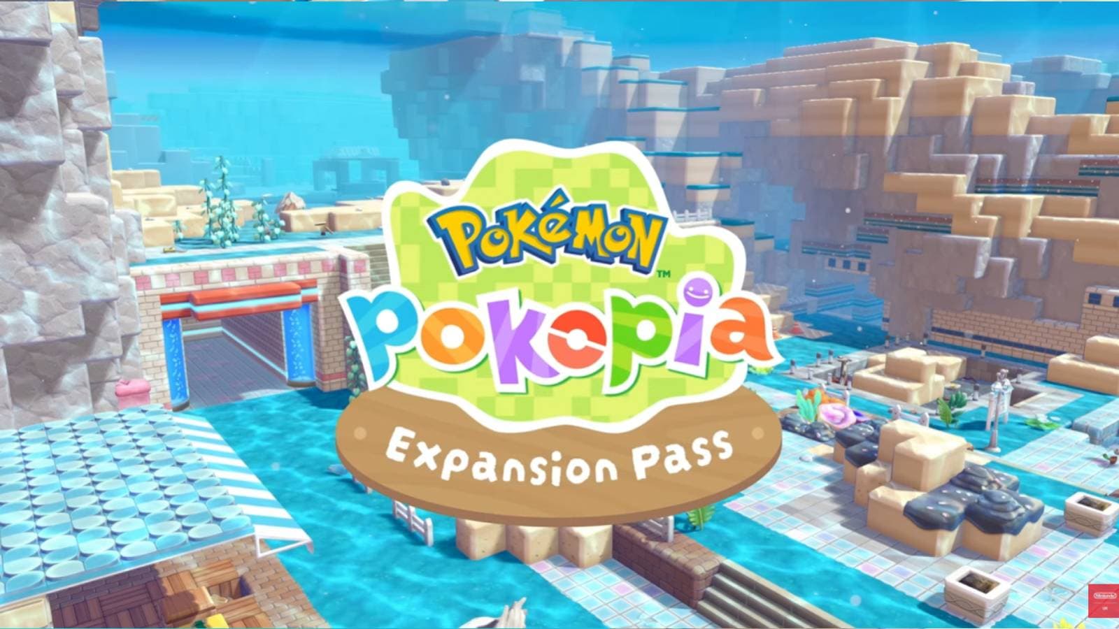 Pokemon Pokopia underwater scene showing submerged structures and aquatic Pokemon habitats