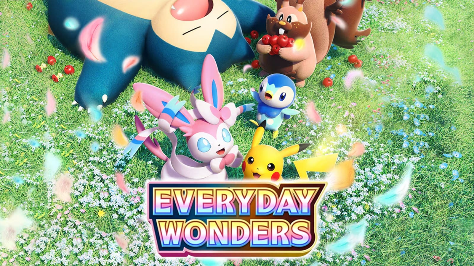 Pokémon TCG Pocket Everyday Wonders booster pack featuring Pikachu Piplup and Snorlax artwork
