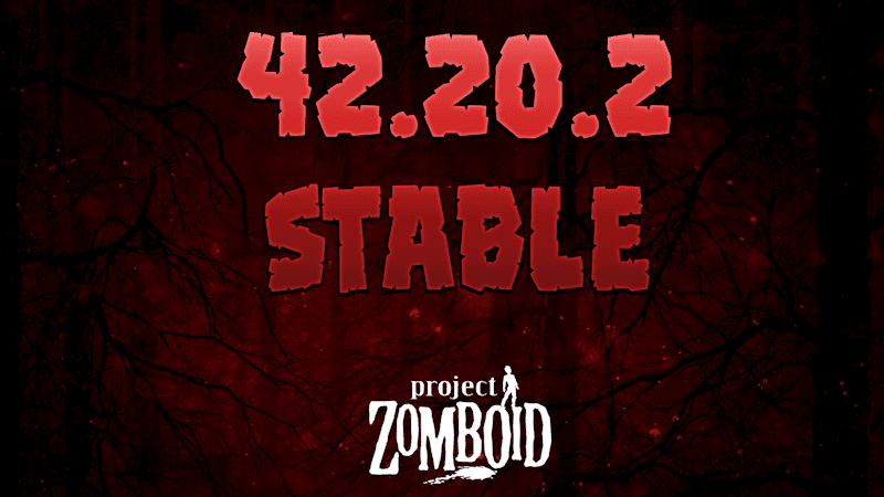 Project Zomboid main menu interface with debug information overlay visible on screen.