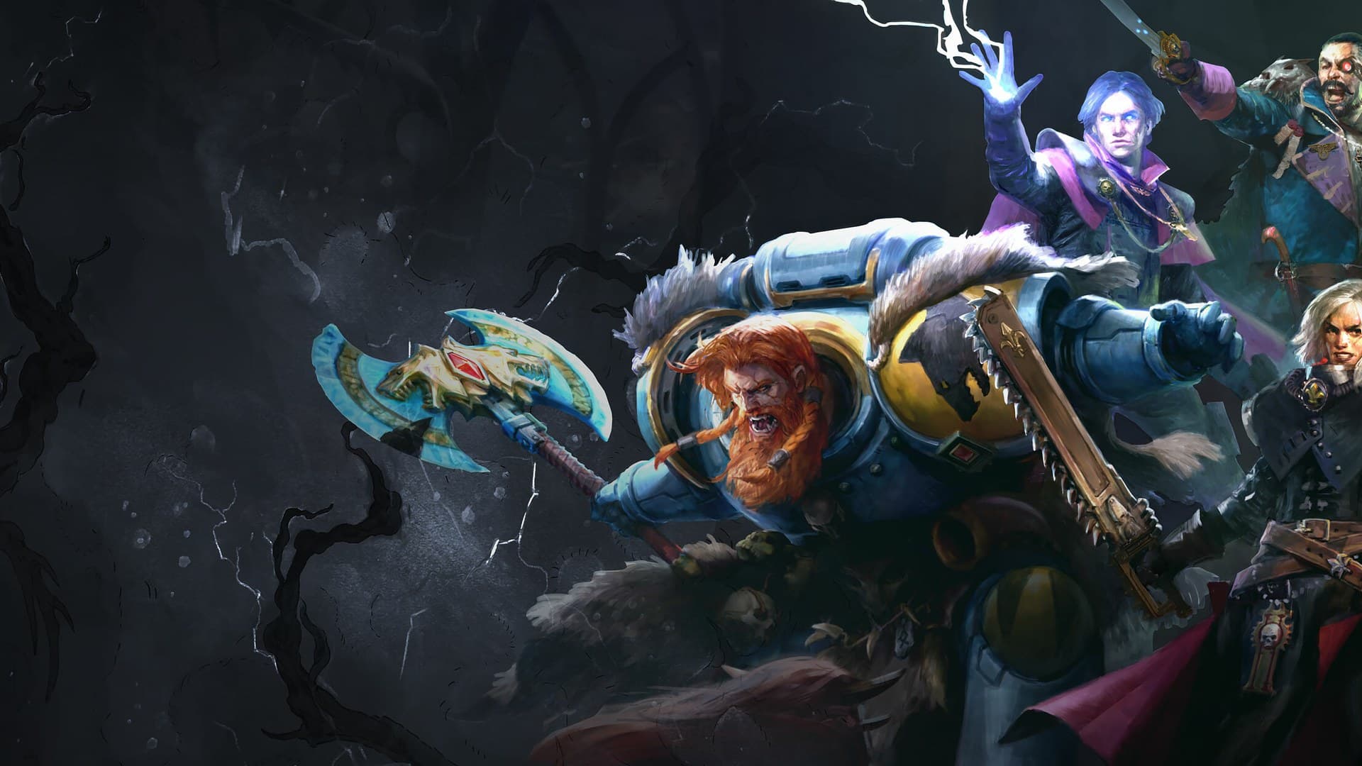 Warhammer 40,000: Rogue Trader Lord Captain in combat with glowing abilities active