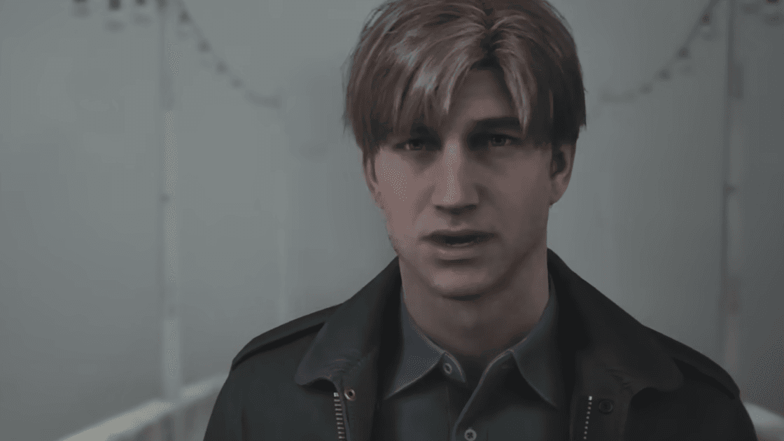 James Sunderland walking through foggy Silent Hill 2 Remake town streets on PS5