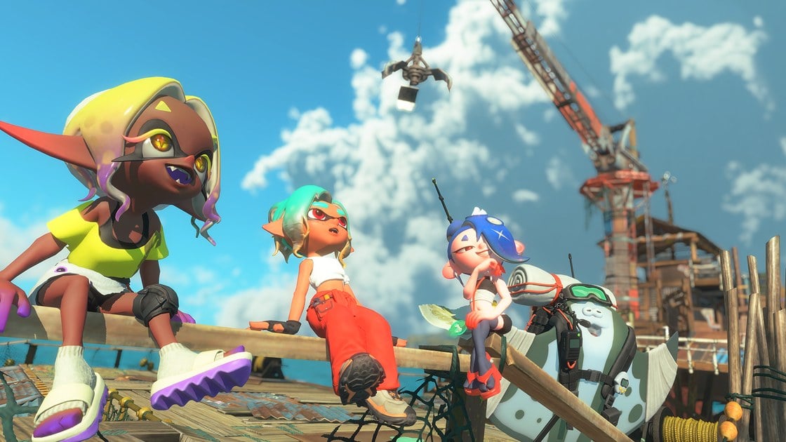 Splatoon Raiders key art featuring the player character exploring Spirhalite Islands