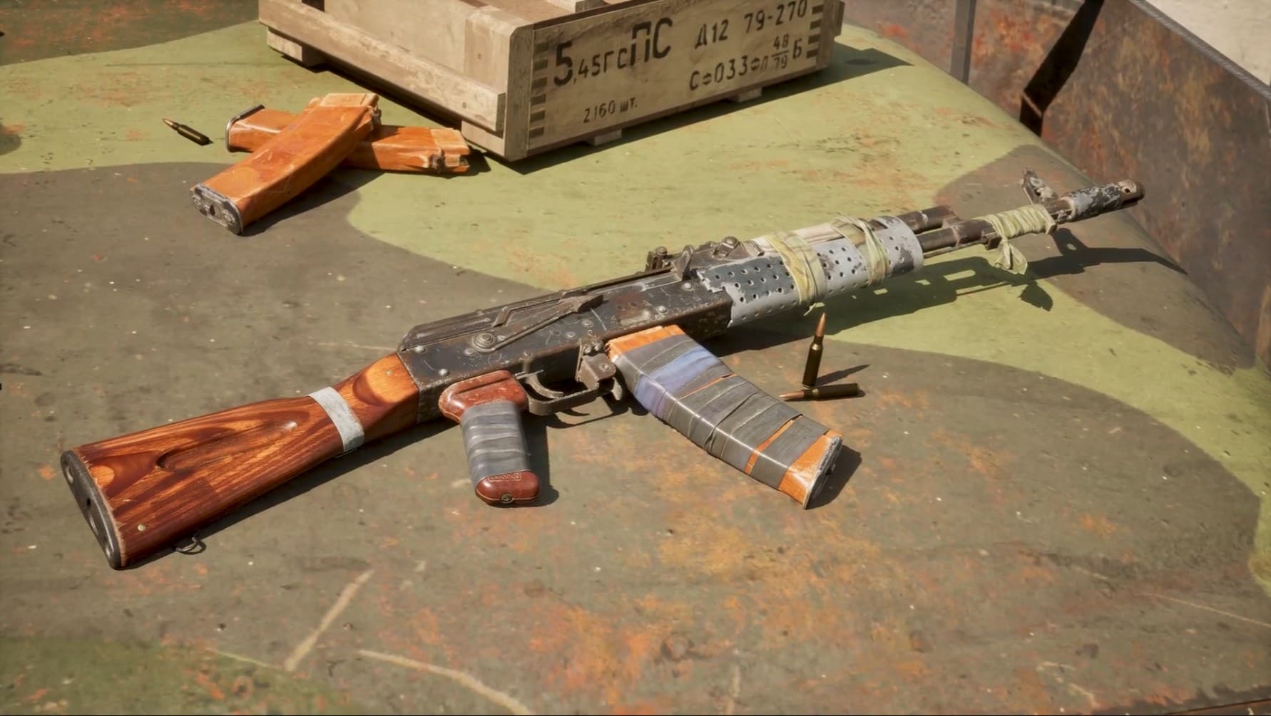 Squad 10.5 update promotional art featuring AK weapons with Sliva plum-coloured furniture