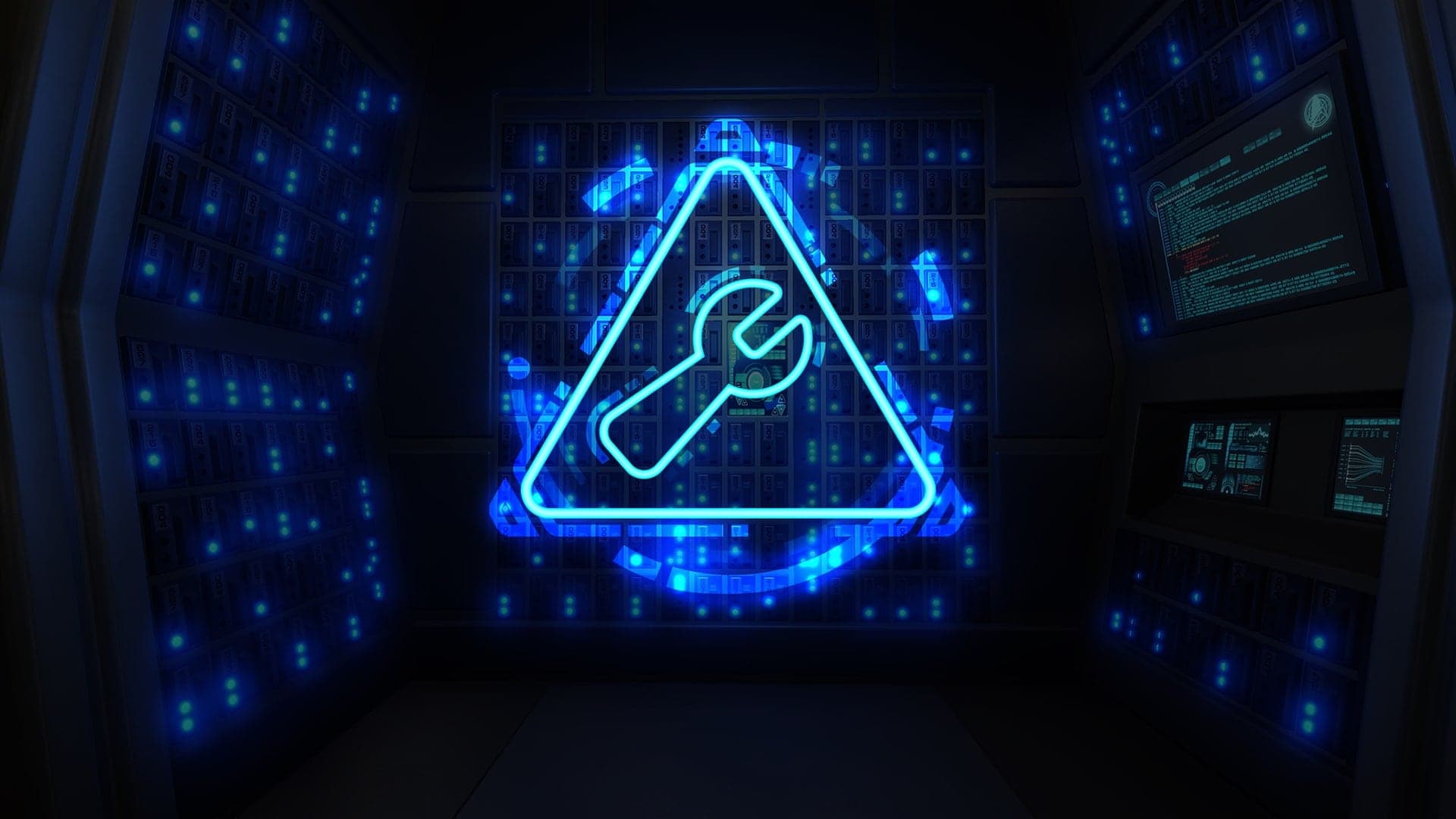 Star Trek Online starship exploring deep space with golden hexagon waypoint markers visible on HUD.