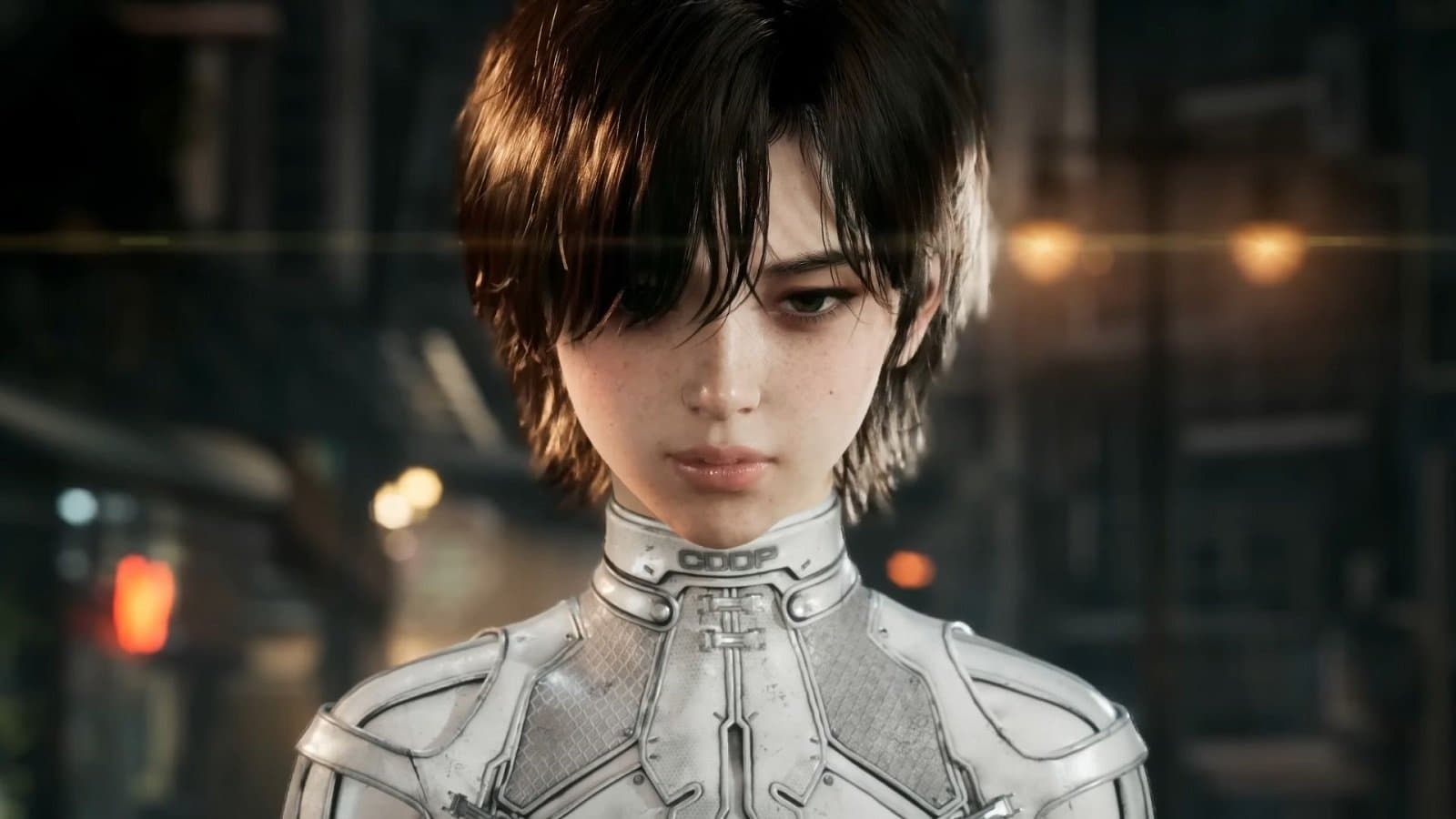 Stellar Blade protagonist Eve in combat gear from the Switch 2 port announcement
