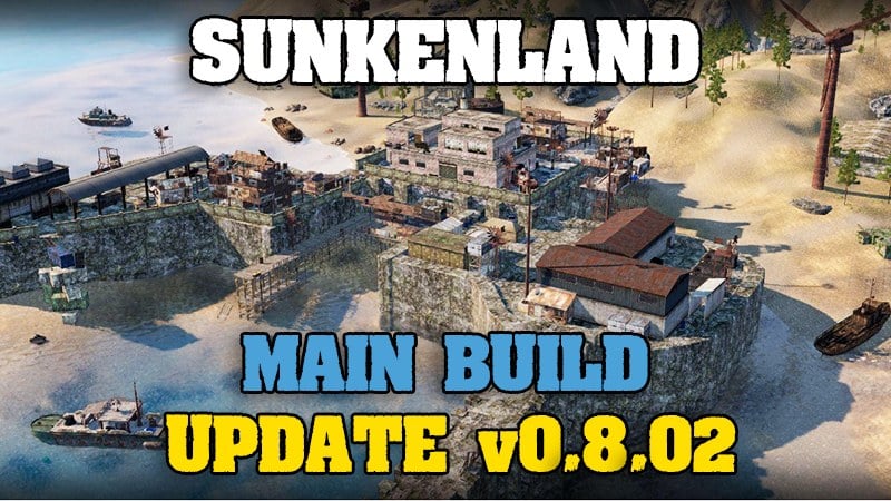 Sunkenland island base with construction tools and weapon workbench interface visible